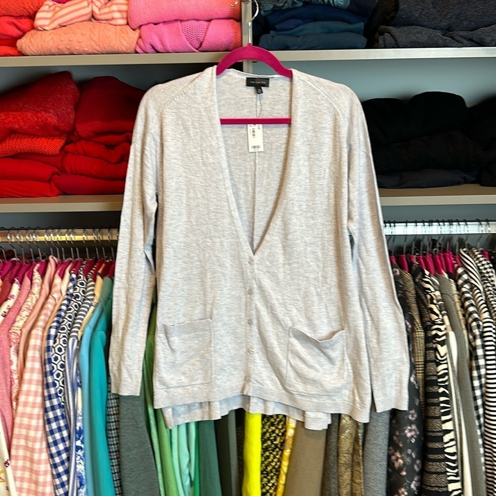 The Limited long sleeve gray cardigan size XS NWT